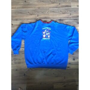 Vintage 90s M & C Sportswear Grandma Embroidered Sweatshirt -3X, Blue & Red